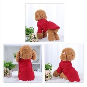 Red Fleece Lined Pet Sweatshirt